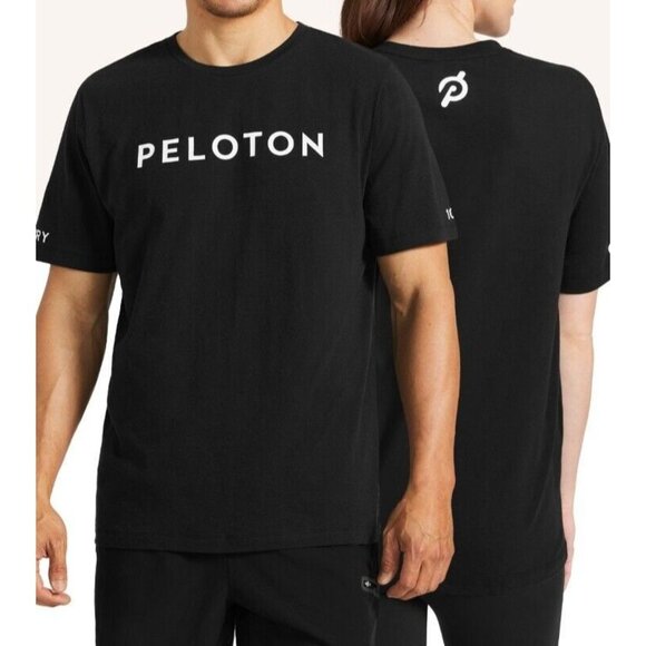 Peloton‎ Reach 100 TShirt Adult XS Black Graphic Logo Short Sleeve Active Gym - Picture 1 of 16